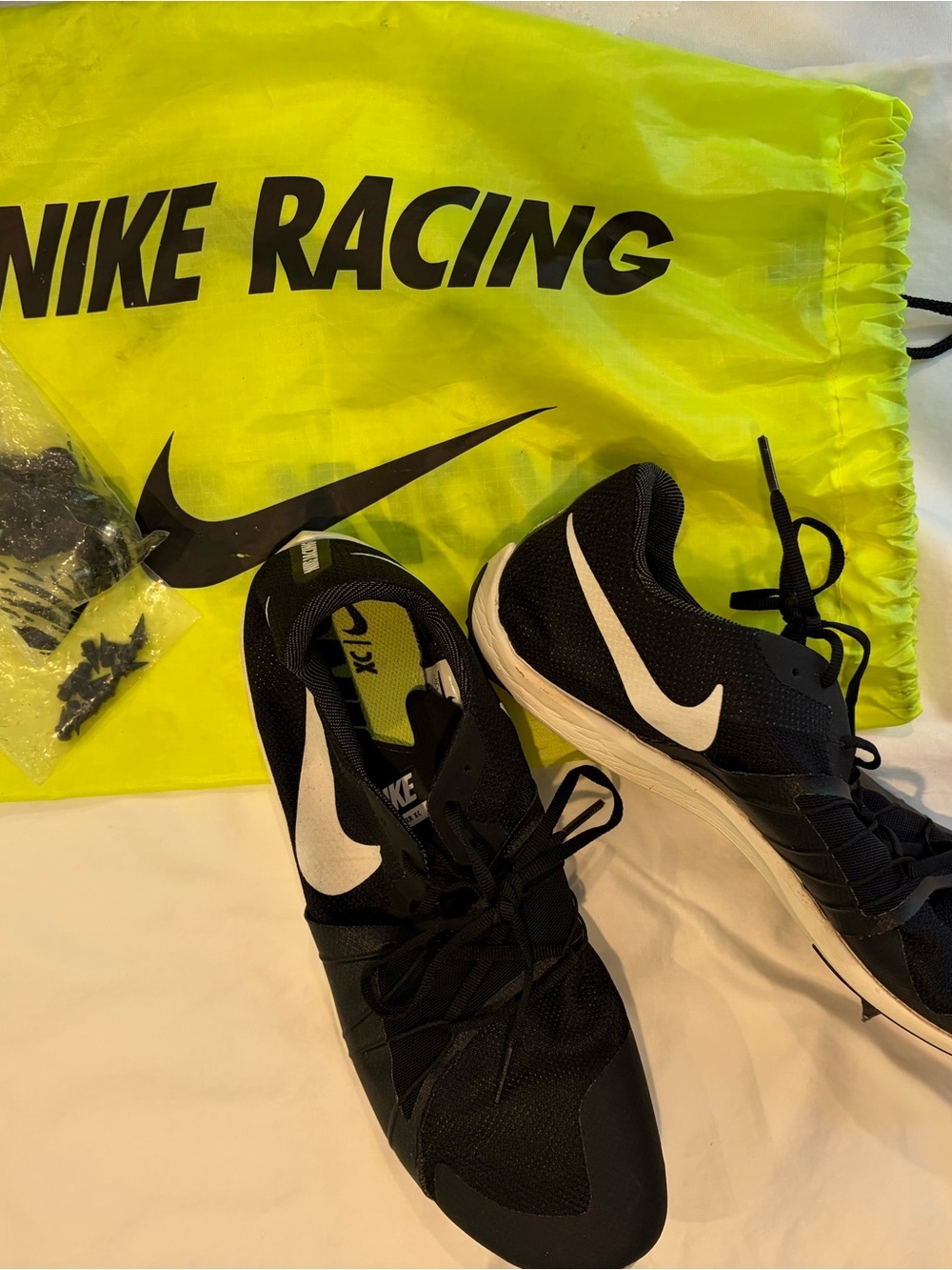 Nike Black Running Shoes with White Swoosh